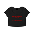 Women's Solid Color Slim Crop T-Shirt